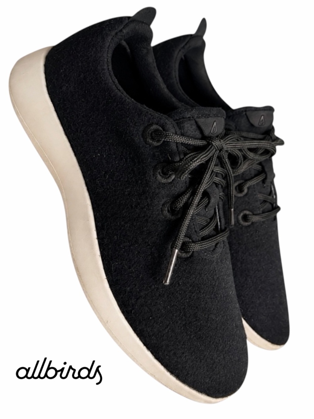 Allbirds Wool Runners Merino Wool Sneakers Natural Black Womens Size 9